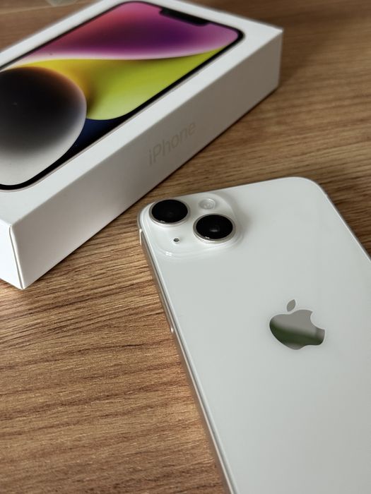 iPhone 14 128GB biały - stan idealny - bateria 84%