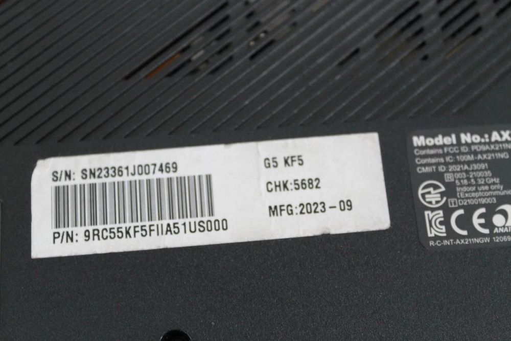 Gigabyte g5 kf5 rtx4060 i7-12650h под ремонт!