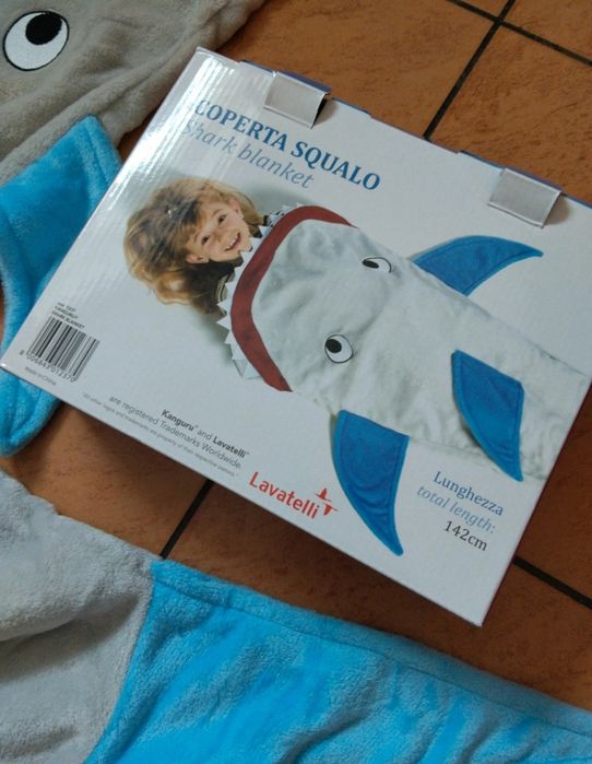 Koc otulacz śpiwór rekin