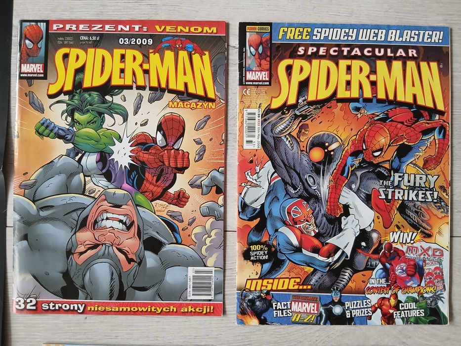 4 x komiks Spider-Man, Spawn + duży plakat Marvel