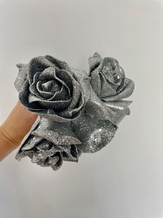 Квіти на ялинку,різдвяний,новорічний декор,штучні квіти