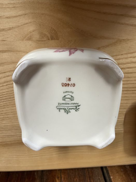 Szkatułka Rosenthal porcelana liście kwiaty A432