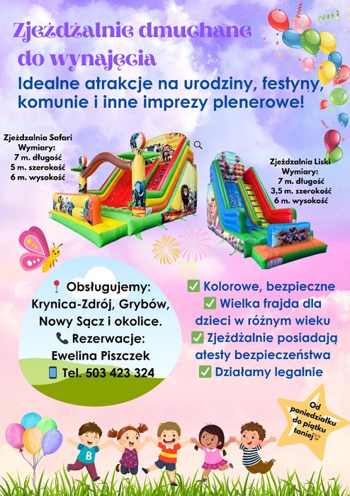 Zjeżdżalnia dmuchana. Dmuchaniec.