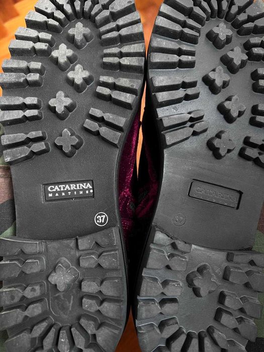 Botins em pele e veludo Catarina Martins Shoes