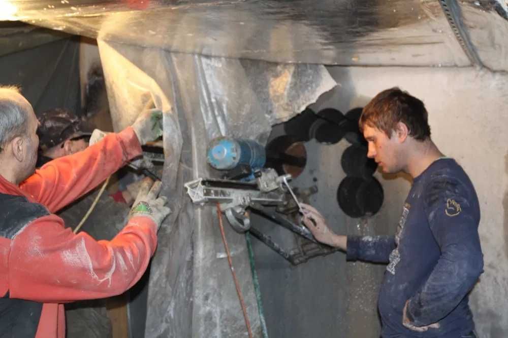 Алмазное сверление, отверстий бетоне, резка бетон, бурение железобетон