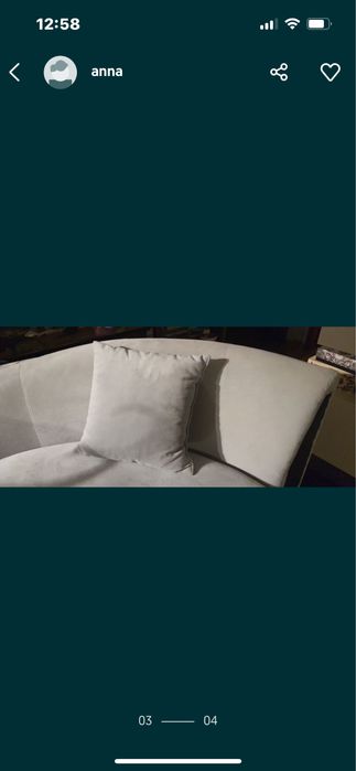 Szara kanapa narozna Black Red White bez funkcji spania.