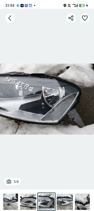 Passat b7 фара лампа пассат
