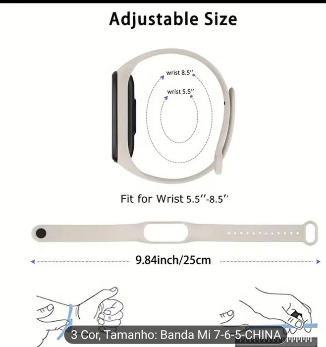 Pulseira desportiva com ecrã tátil LED.