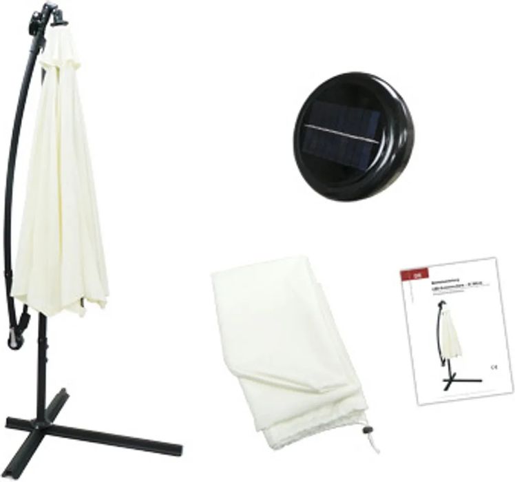 Parasol ogrodowy z oświetleniem LED Arebos