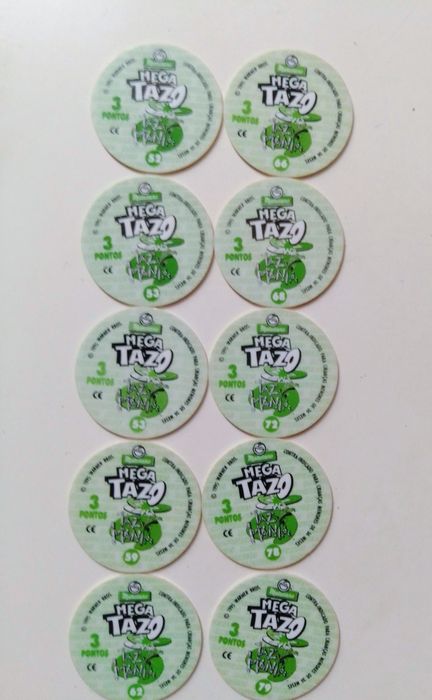 Mega,World,Magic e Tinny Toons Tazos vários antigos.