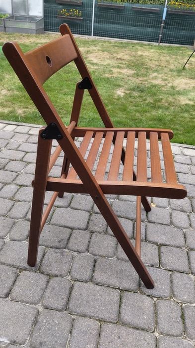 4 x krzesła ogrodowe, balkon składane drewniane