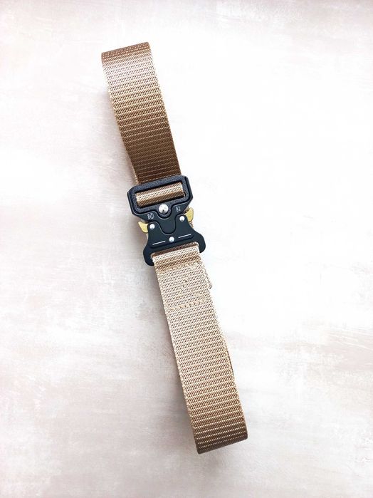 Ремінь тактичний Койот пояс військовий пряжка Кобра пісочний