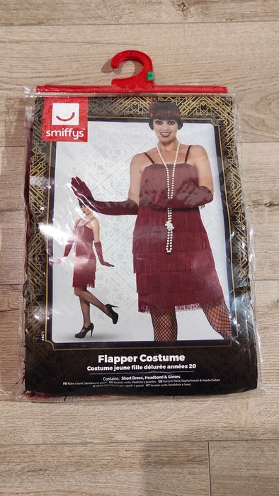 Strój retro 5 elementów lata 20 retro bal karnawał rozmiar M