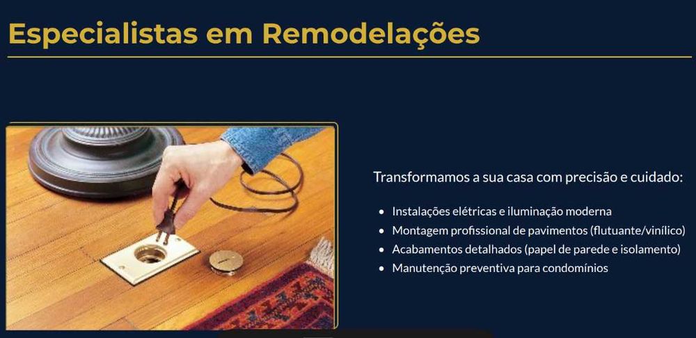 Pequenas Obras, Manutenção e Remodelações