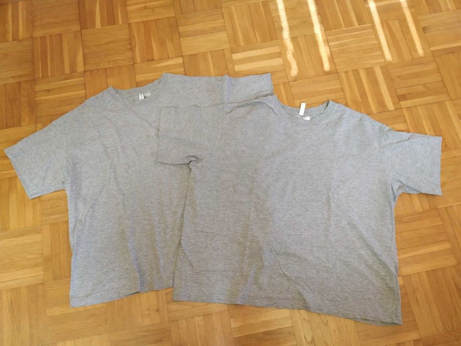 Dla bliźniąt - szare koszulki H&M rozmiar L