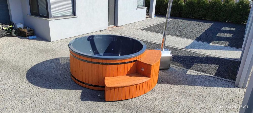 Duża balia do sauna ogrodowa jacuzzi basen LED pokrywa transportGRATIS