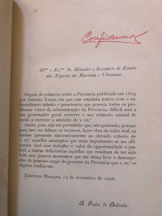 Relatórios sobre Moçambique - Freire D’Andrade (Alfredo Augusto)