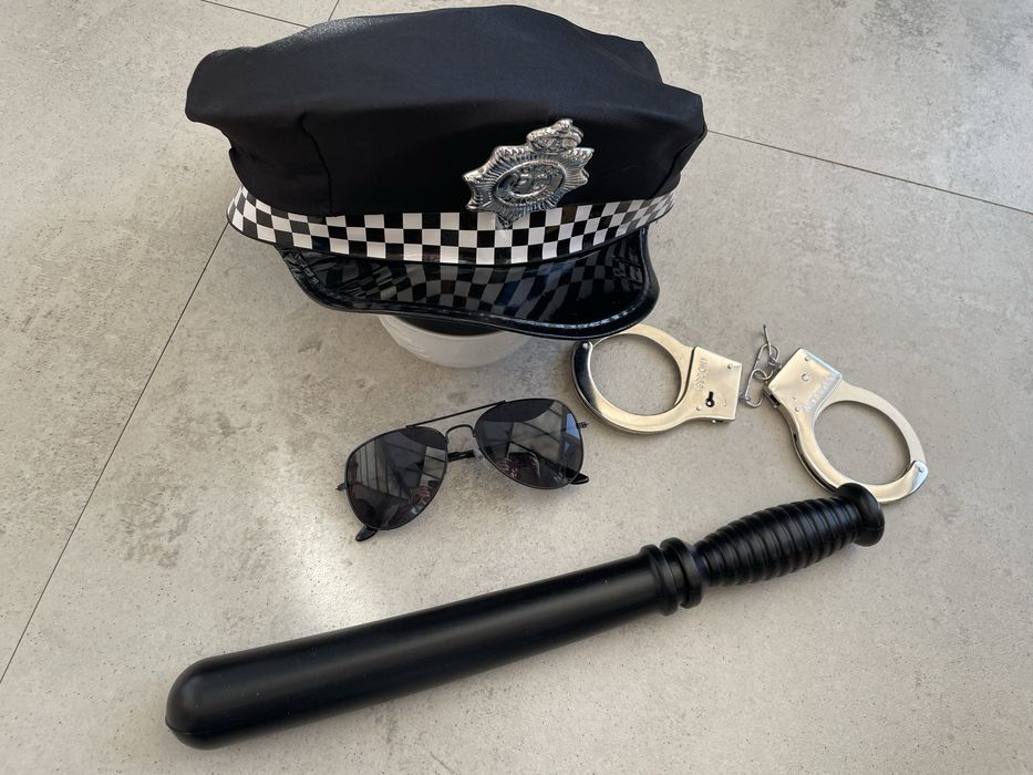 Kostium strój przebranie roz.Uni Policjantka dodatki karnawal