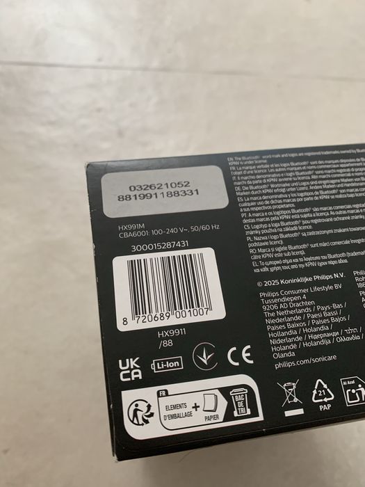 Philips 9000 sonicare szczoteczka elektryczna soniczna