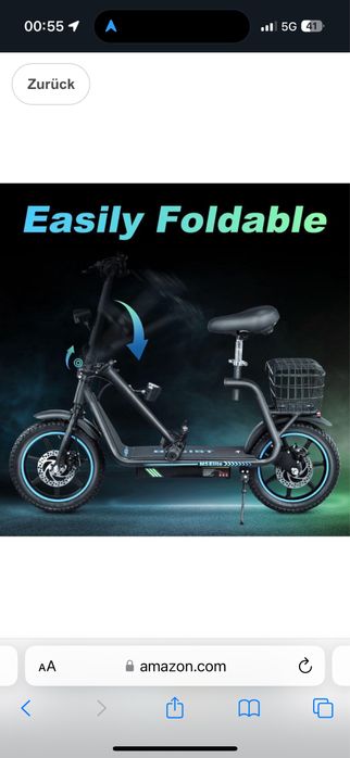 Trotinete bicicleta eléctrica Scooter Bogist 45km / 45kmh 500 W 13Ah