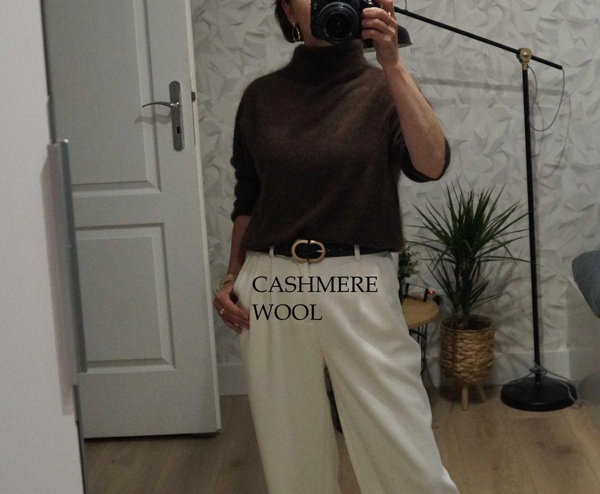 sweter golf premium wool cashmere miękki puszysty + gratis