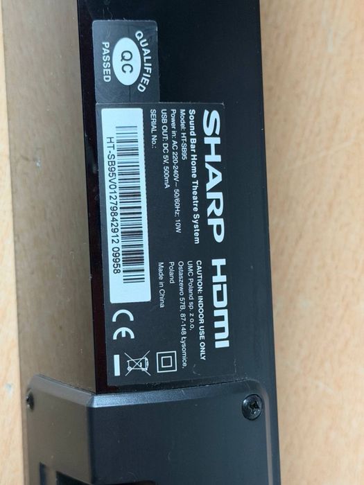 Саундбар Sharp Bluetooth / HDMI / USB