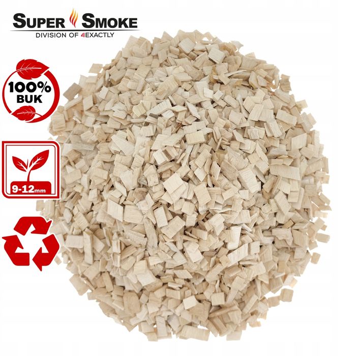 Zrębki Wędzarnicze Super Smoke BUK KL-10 (9-12mm) Large 4L Kraft