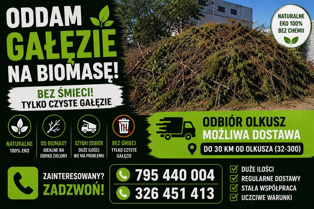 Oddam gałęzie biomasa