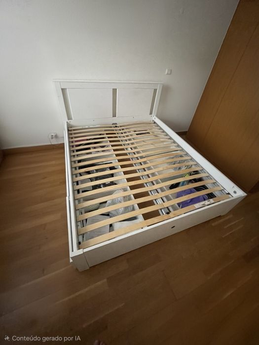 Cama Casal Modelo Songesand - 160x200 - com gavetões e colchão