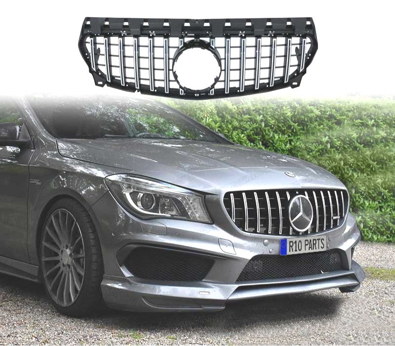 GRELHA MERCEDES CLA C117 16-18 LOOK AMG GT PRETO CROMADO