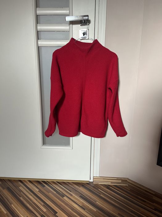 Sweter czerwony reserved 38M bawełna