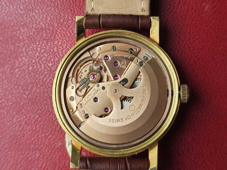 Złota Omega Geneve Automatic lite złoto 18K idealny oryginalny stan