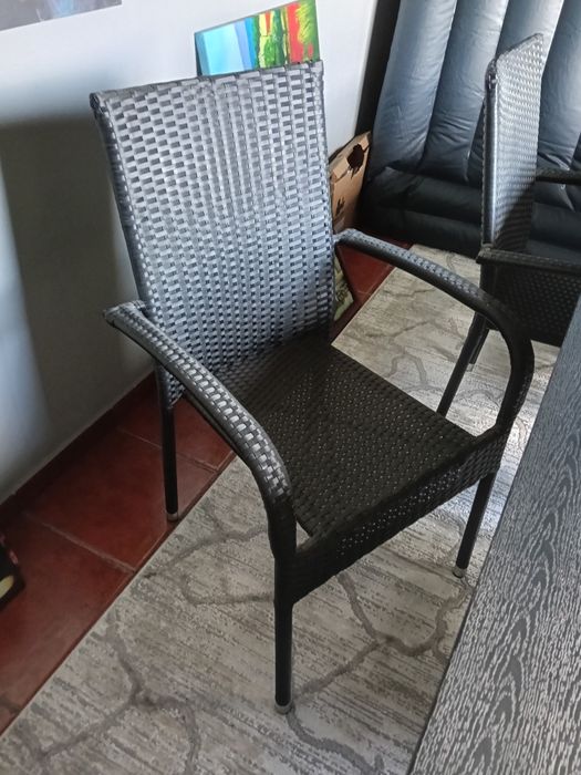 Mesa de Jardim Cinza