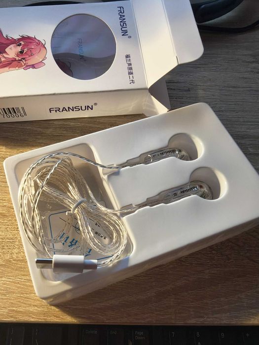 słuchawki pchełki douszne Fransun Gen 2 Pro  USB-C nowe!