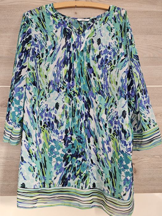 Kolorowa transparentna tunika