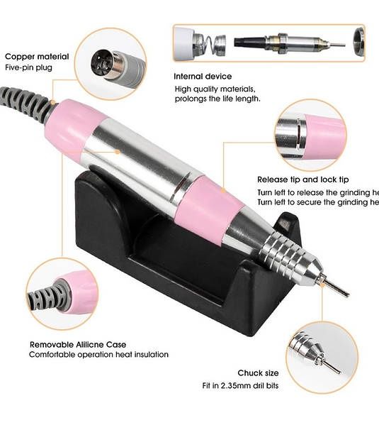 Фрезер для манікюру Nail Master ZS-601 ОРИГІНАЛ, 65 Вт 45 000 об/хв, Р