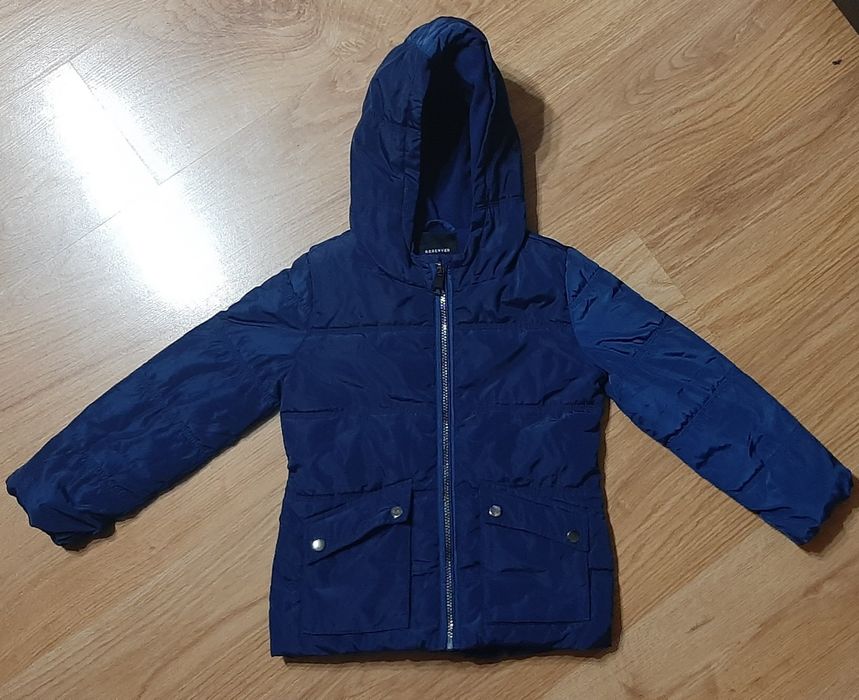 Kurtka zimowa dla dziewczynki Reserved r. 122 niebieska