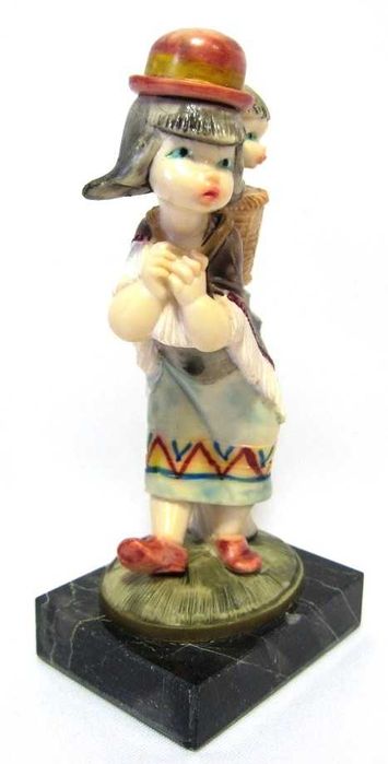 Статуетка Жінка Дитина Композит Мармур Італія