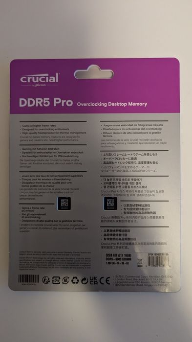 Ram Crucial NOVA 32gb 6000hz cl36