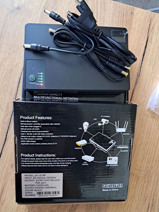 DC UPS ИБП для роутера 10400 mAh / Повербанк для интернета (Новый)