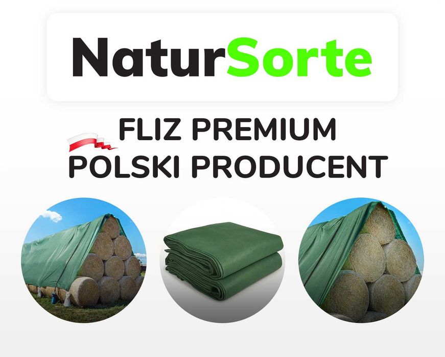 Fliz 150g  15.60 x 25m   ORYGINALNA  płachta ochronna na stogi słomy i siana / NaturSorte PRODUCENT