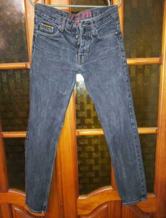 Джинсы женские "denim co" деми на пуговицах, s, w30, l32, серые