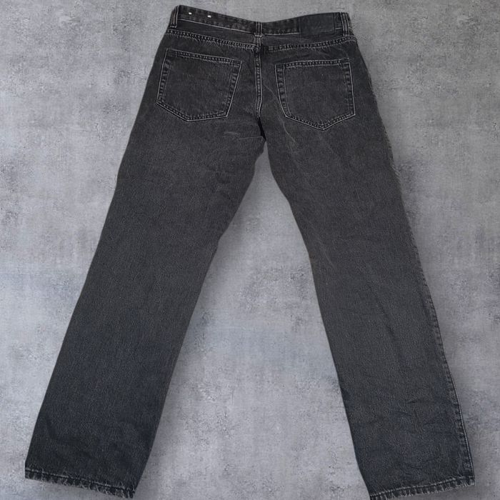 Calças Pretas Denim Vintage Straight Fit S