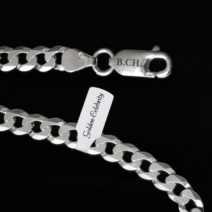 Elegancki Srebrny Łańcuszek Męski Pancerka + Krzyżyk Patriotyczny Pr.