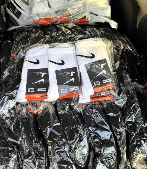 Шкарпетки Nike високі білі та чорні / Шкарпетки Найк (12пар)