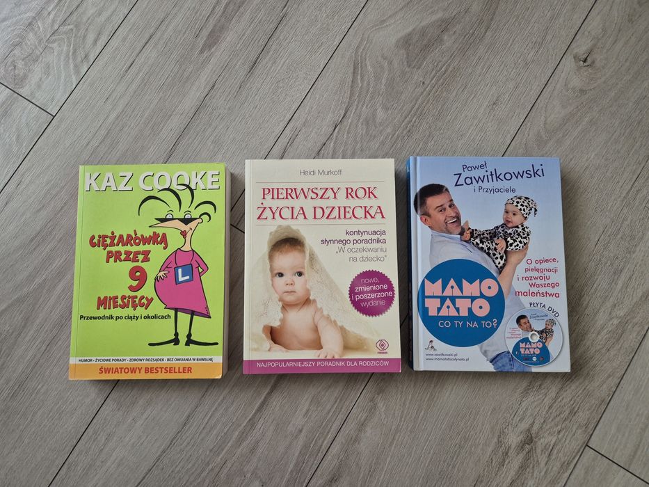 Komplet trzech książek dla przyszłych rodziców oraz rodziców maluszków