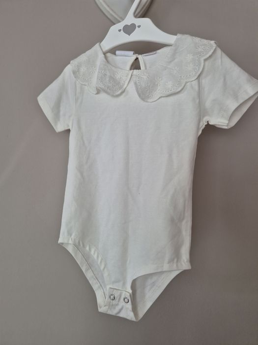 Zara body hafty 104cm beżowe