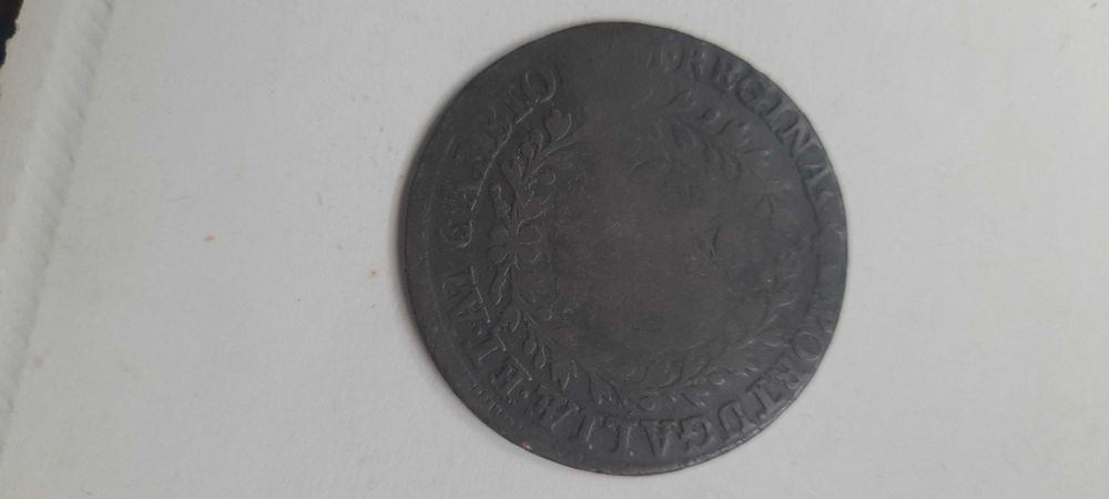 Moeda 20 Reis 1795 sobre X Reis 1791