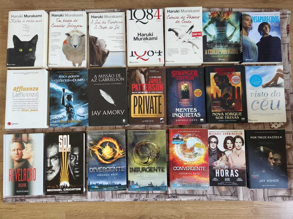 Livros Stephen King, George R.R. Martin, Margaret Atwood, etc