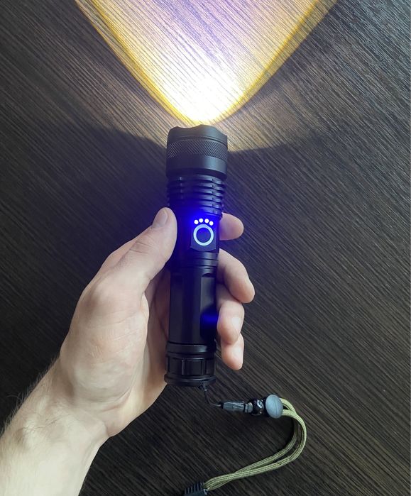 Потужний LED ліхтар, мощный тактический фонарик, ліхтар для блекауту